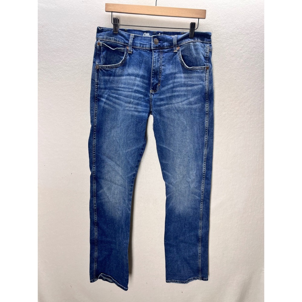 Wrangler Retro Slim Boot Jeans Mens 32x36 Blue Excellent Western Denim 3475